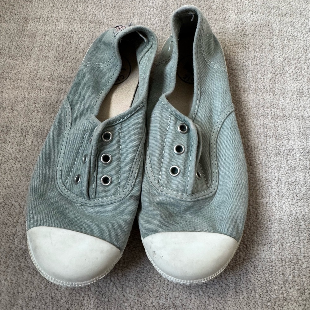 Chipie Slip-on Kids Shoes in Light Blue and White